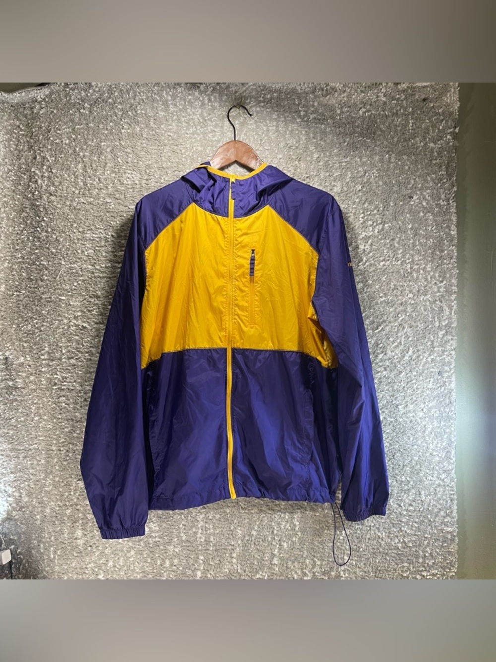 Columbia Flash Forward Windbreaker Yellow Purple Lightweight Jacket Men's Medium